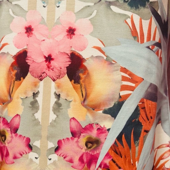 Orchid Kaleidoscope High Neck Structured Dress - Picture 9 of 10